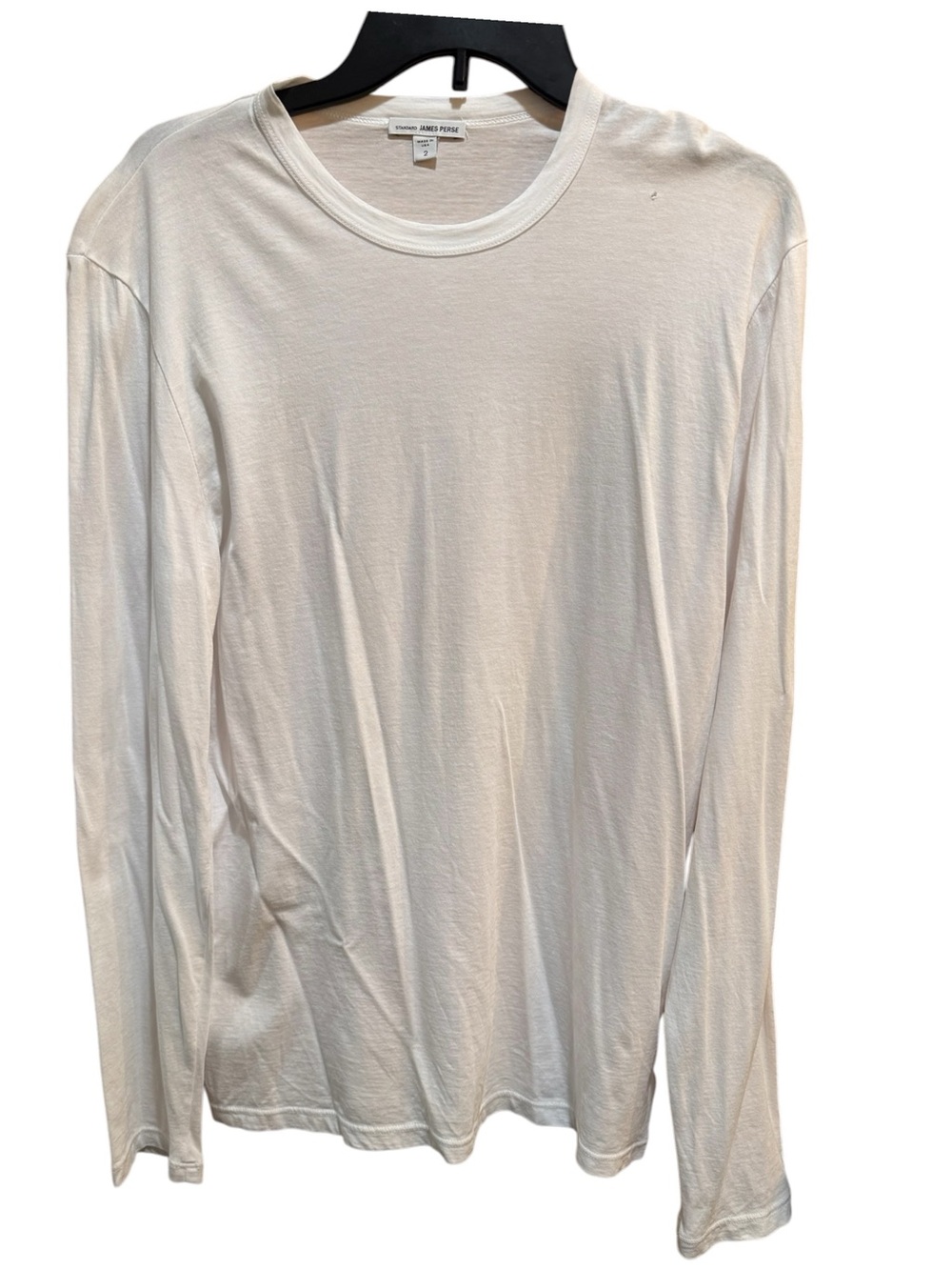 James Perse Standard Mens Size 2 M Long Sleeve Crew Neck T-Shirt Jersey MLJ3351